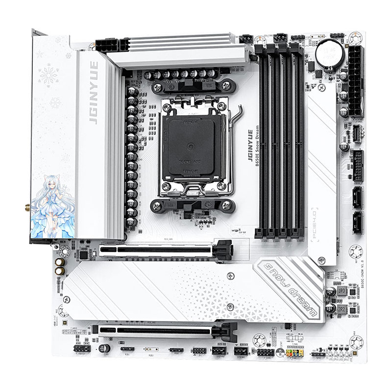 JGINYUE B650E Snow Dream AM5 M - Am5 Micro Atx Pcie 5.0 Motherboard recension och pris